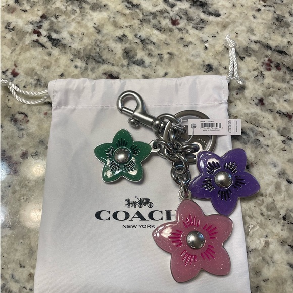 Coach Flower Cluster Bag Charm - Picture 1 of 3